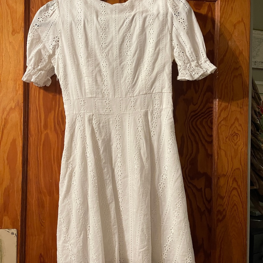 White eyelet dress